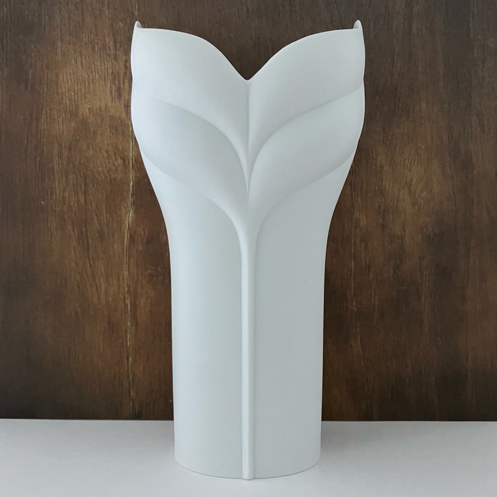 Cala Lily Rosenthal White Bisque Flower Vase Studio-Linie Germany by Uta Feyl
